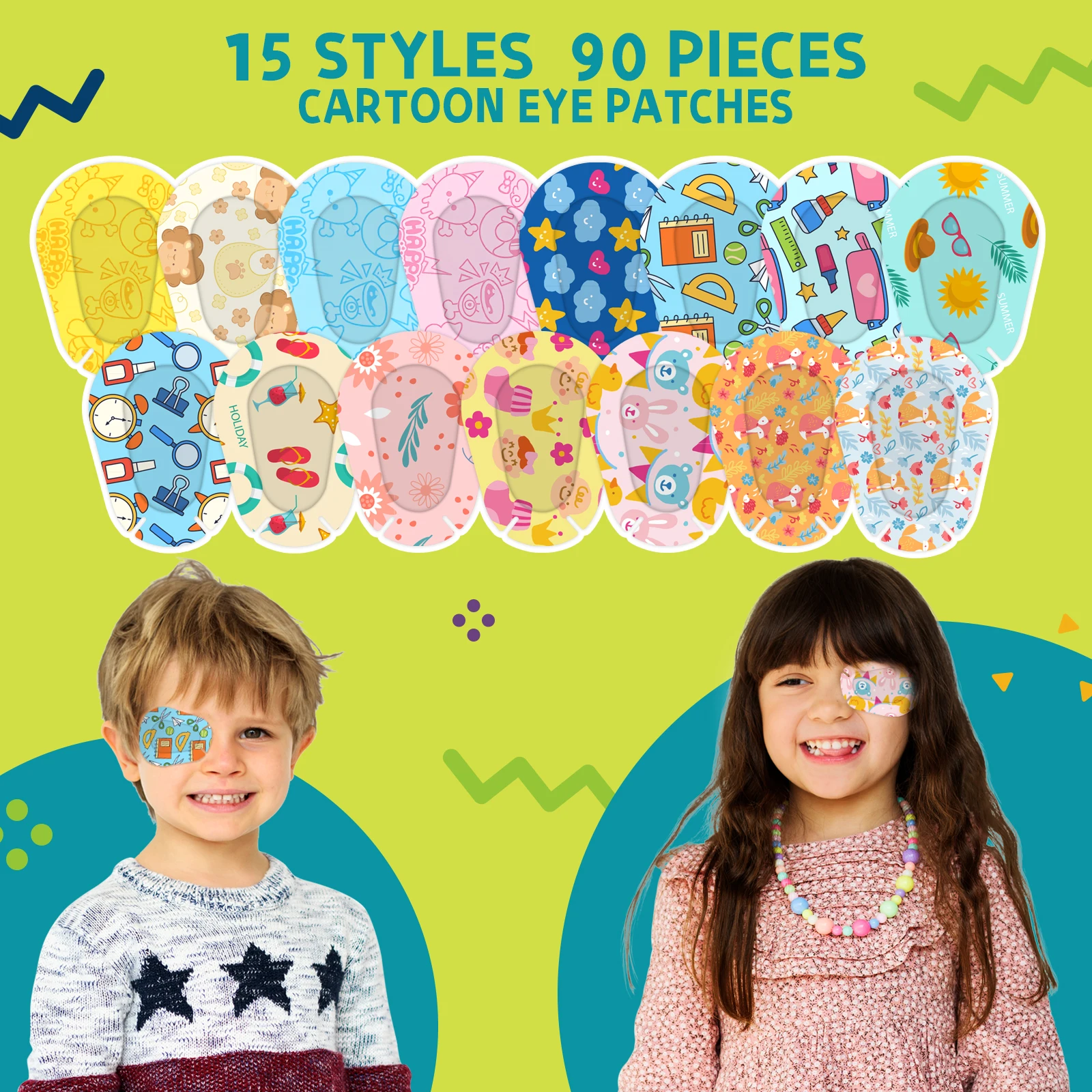 patchs occlusifs enfant dessin animé pour ambyopie 90/180 pièces patchs occlusifs enfant dessin animé pour ambyopie 90/180 pièces