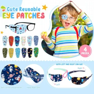 patch pour les yeux pour enfants, amblyopie, dessin animé, unique, lavable, pour enfants, strabisme, entraînement au matisme halogène, 4/8 pièces