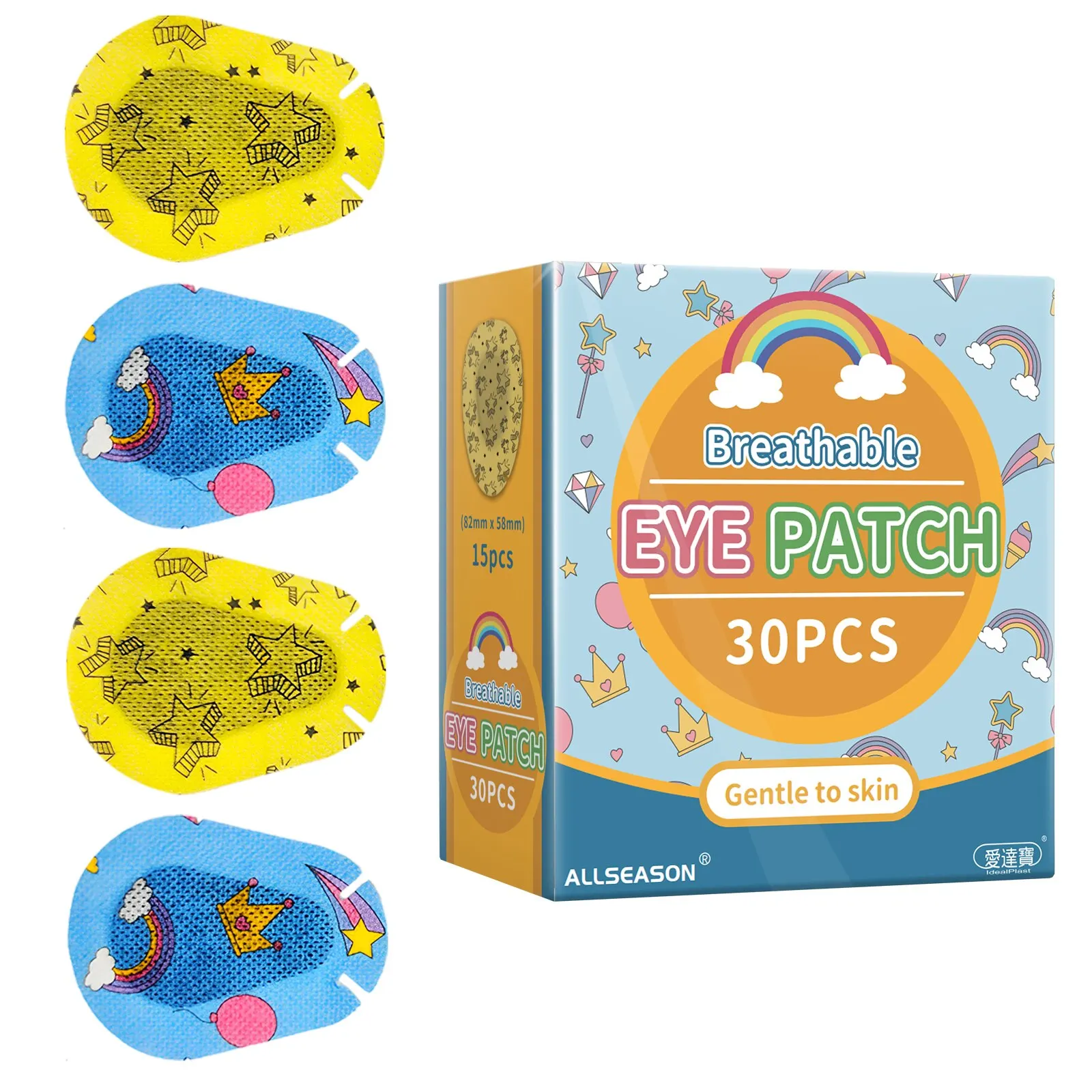 patch oculaire respirant à motif de dessin animé pour enfant amblyopie, poulet, stérités médicales, bandages adhésifs, premiers secours, paresseux, tendance, 30/60 pièces patch oculaire respirant à motif de dessin animé pour enfant amblyopie, poulet, stérités médicales, bandages adhésifs, premiers secours, paresseux, tendance, 30/60 pièces