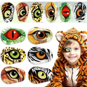 patchs pour les yeux pour la formation à l'amblyopie pour enfants, patchs pour les yeux, occlusion colorée, patch médical pour les yeux, bande dessinée, ration orthoptique, 10 pièces par ensemble