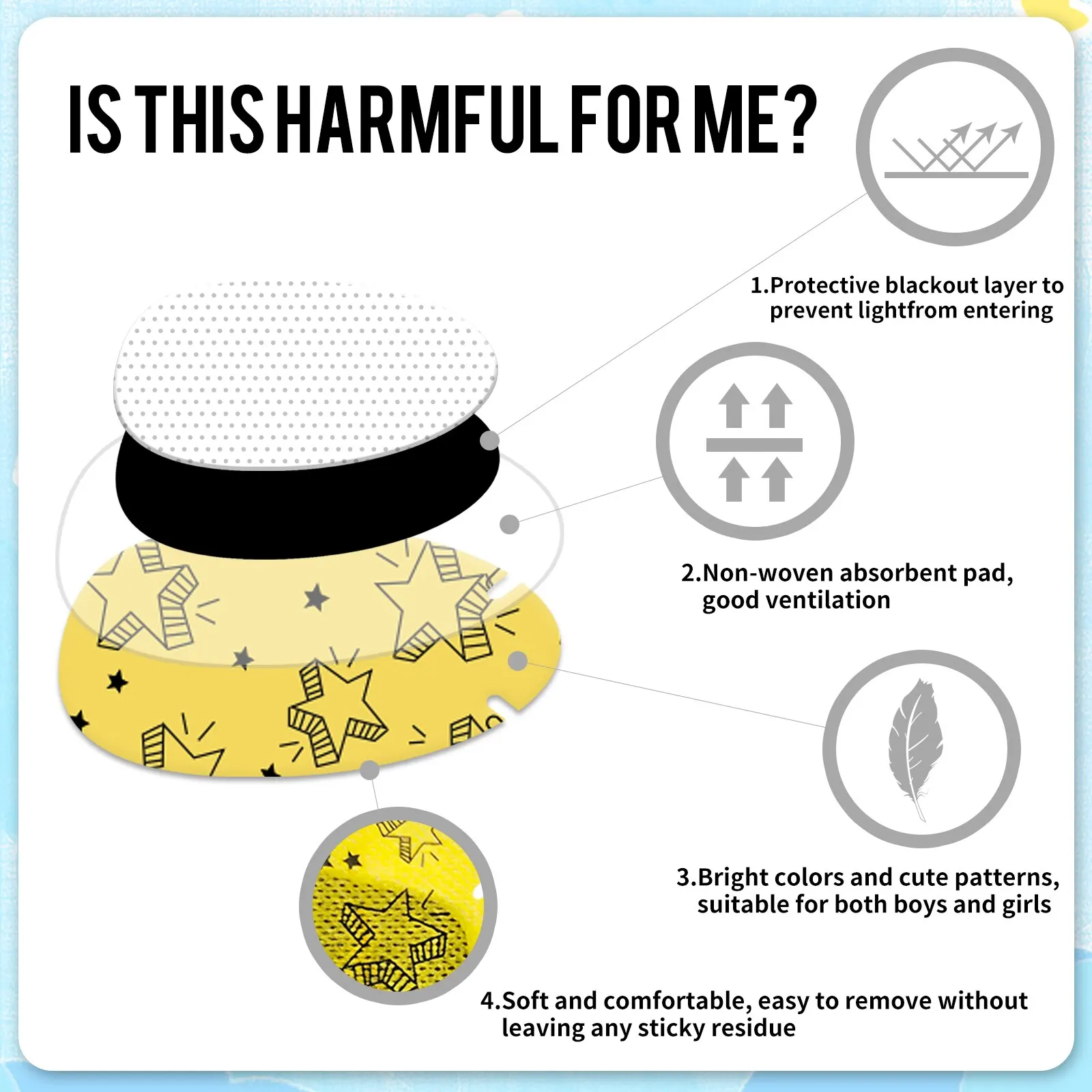 patch oculaire respirant à motif de dessin animé pour enfant amblyopie, poulet, stérités médicales, bandages adhésifs, premiers secours, paresseux, tendance, 30/60 pièces patch oculaire respirant à motif de dessin animé pour enfant amblyopie, poulet, stérités médicales, bandages adhésifs, premiers secours, paresseux, tendance, 30/60 pièces