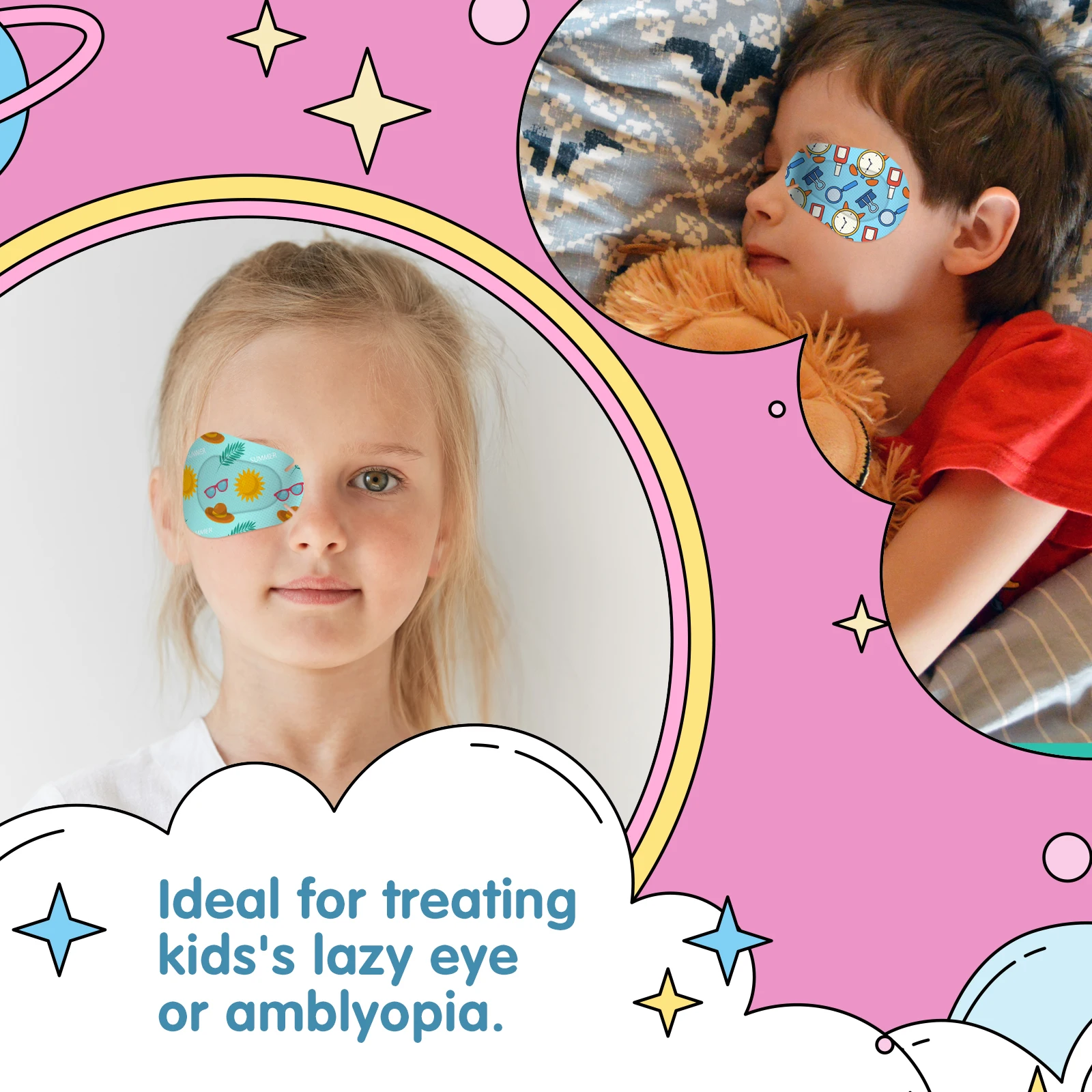 patch adhésif pour les yeux, 90 pièces, mignon, ambliopie, ombrage, strabisme, correction des enfants, protection de la vue, coussinet oculaire stérile pour enfants patch adhésif pour les yeux, 90 pièces, mignon, ambliopie, ombrage, strabisme, correction des enfants, protection de la vue, coussinet oculaire stérile pour enfants