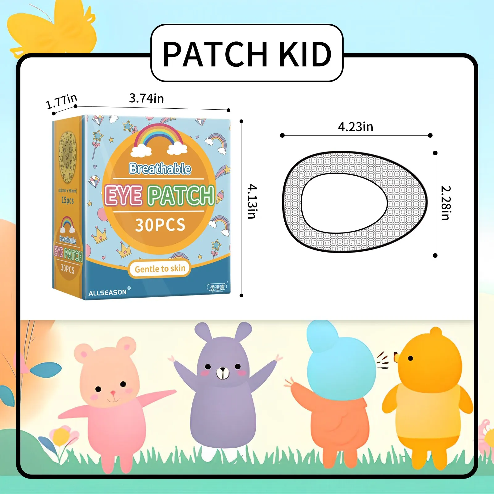 patch oculaire respirant à motif de dessin animé pour enfant amblyopie, poulet, stérités médicales, bandages adhésifs, premiers secours, paresseux, tendance, 30/60 pièces patch oculaire respirant à motif de dessin animé pour enfant amblyopie, poulet, stérités médicales, bandages adhésifs, premiers secours, paresseux, tendance, 30/60 pièces